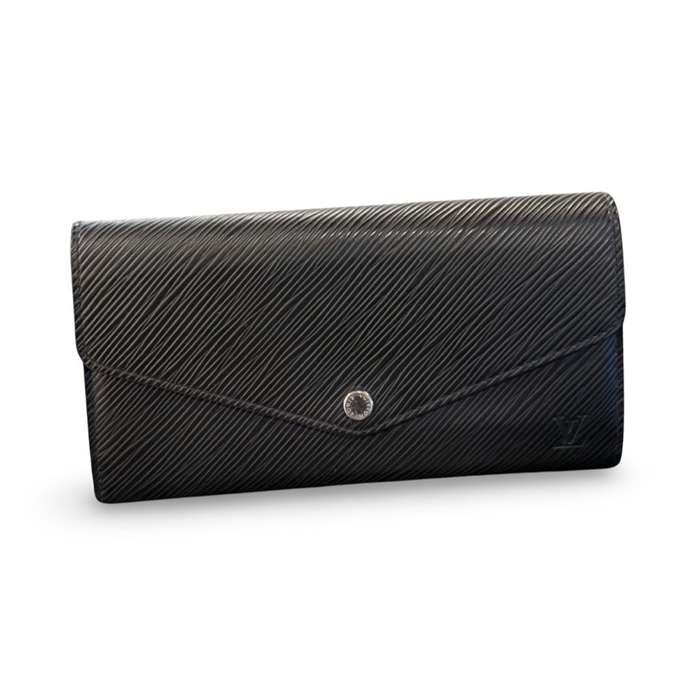 Louis Vuitton Portefeuille Sarah Epi Black Pink Long Wallet